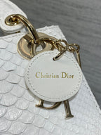 MINI 17 LADY BAG IN WHITE SNAKESKIN PATTERN LAMBSKIN