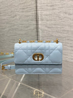 CD Miss Caro 17 Bag Blue Calfskin 229248