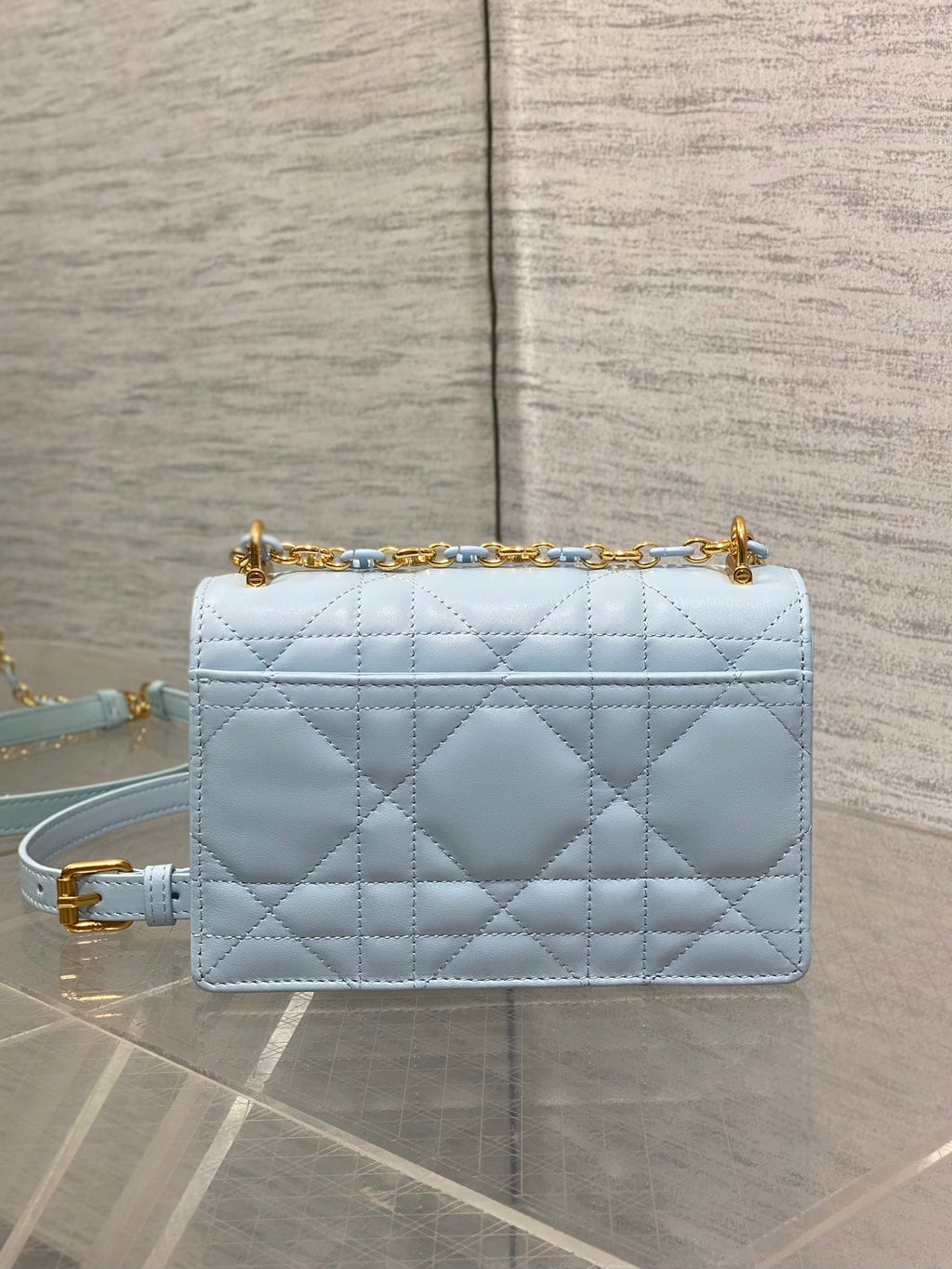 CD Miss Caro 17 Bag Blue Calfskin 229248