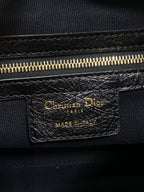 CD VOYAGE handbag 28 Black Crinkled Calfskin