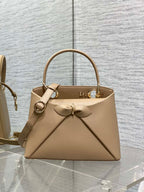 Dior 2025 Bow Bag 28cm Beige Leather 272513