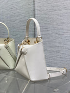 Dior 2025 Bow Bag 28cm White Leather 272515