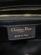 Dior 2025 Crocodile Pattern Bag 28cm Black Leather 272521