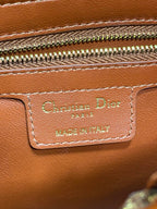 Dior 2025 Crocodile Pattern Bag 28cm Brown Leather 272523