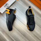 HM BOUNCING SNEAKER BLACK AND YELLOW FABRIC