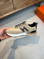 HM INTERACTIVE LACE-UP SNEAKER BEIGE CALFSKIN