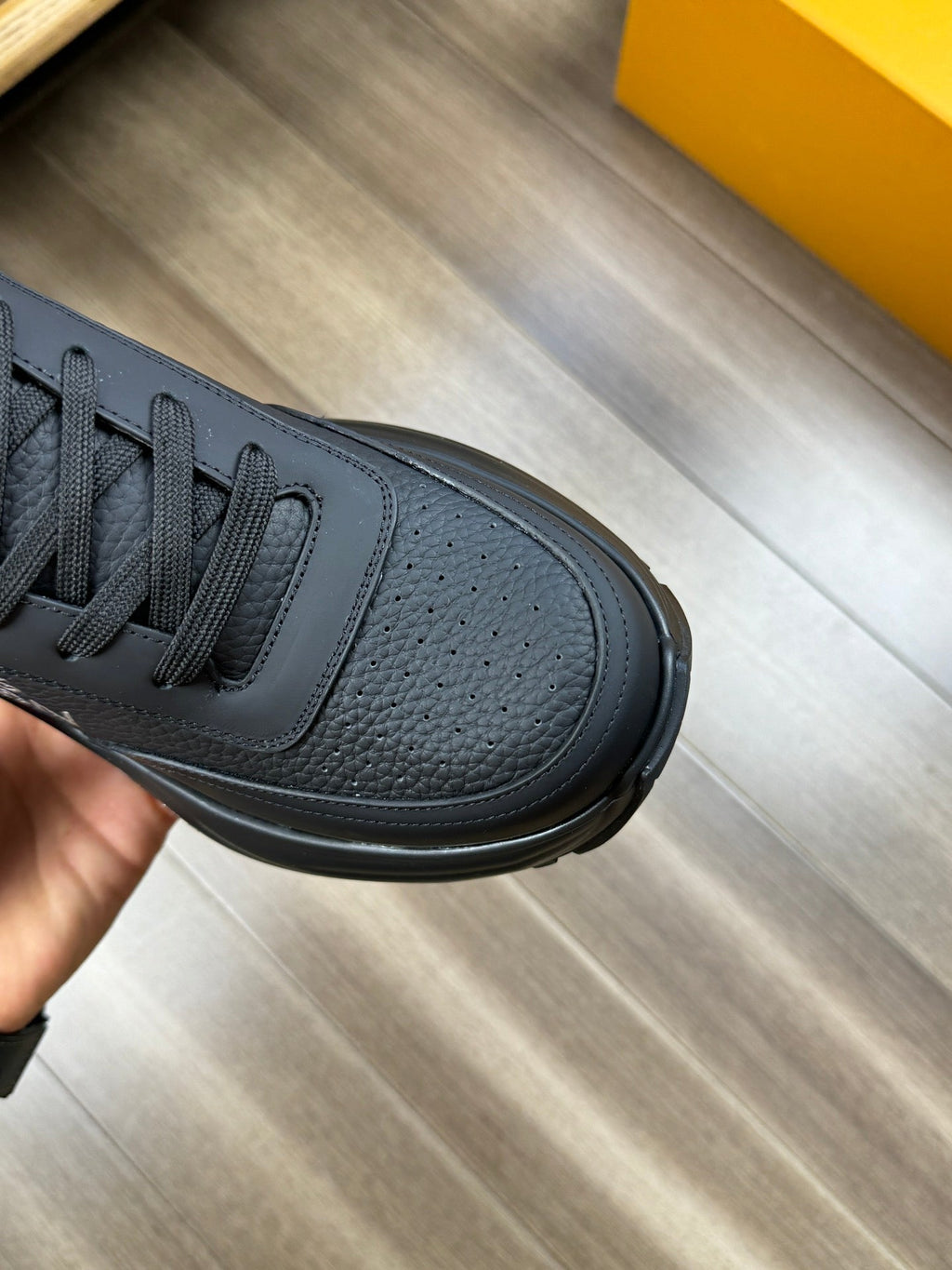 LV SPORT SNEAKER IN BLACK CALFSKIN WITH LOGO
