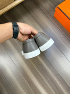 HM GAME SLIP-ON SNEAKER GRAY CALFSKIN