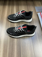 PRA SNEAKER BLACK NAPPA CALFSKIN AND FLYKNIT FABRIC
