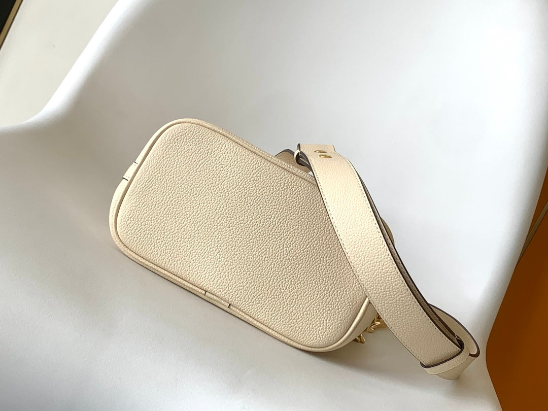 LV Lock and Walk Bag White Gold Cowhide 241224