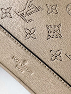 LV M12140 Flore Handbag 28cm Galet Gray Monogram Perforated Cowhide