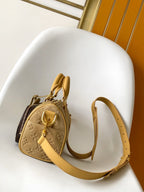 LV M12627 Keepall Bandoulière Cargo 25 Khaki Monogram Canvas & Cowhide GHW
