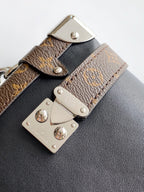 LV M25160 Side Trunk MM Bag 23.5 Black Caviar Calfskin& Cowhide HW