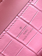 LV 25s Rose Des Vents Handbag 19cm Pink Crocodile Metal HW