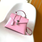 LV 25s Rose Des Vents Handbag 27cm Pink Crocodile Metal HW