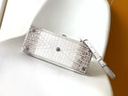 LV 25s Rose Des Vents Handbag 27cm White Crocodile Himalaya Metal HW