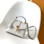 LV 25s Rose Des Vents Handbag 19cm White Lizard GHW