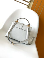 LV 25s Rose Des Vents Handbag 27cm White Lizard GHW