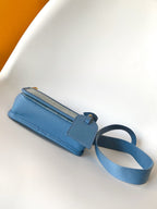 LV Bosphore Mini Handbag 19cm Blue Denim Cotton GHW