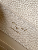 LV Capucines Mini Bedazzled Flower Handle Off White Taurillon leather