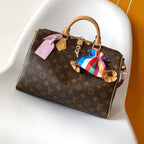 LV M26498 Speedy Soft 30 Brown Monogram Coated Canvas