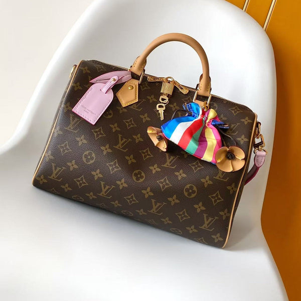LV M26498 Speedy Soft 30 Brown Monogram Coated Canvas
