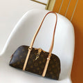 LV Hang On Bag Brown Monogram Coated Canvas &Cowhide
