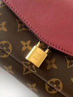 LV Large Saint Germain BB Wine Red Monogram Leather & Coated Canvas