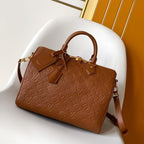 LV M28662 Speedy Soft 30 Bag Brown Monogram Empreinte Leather