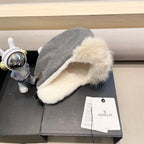 AVATOR HAT IN STEEL GRAY CORDUROY AND FLEECE-LINED 434983
