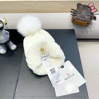 WOOL BEANIE WITH POM POM WHITE 435046