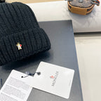 WOOL BEANIE WITH POM POM BLACK 435049