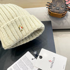 WOOL BEANIE WITH POM POM BEIGE 435048