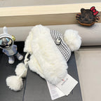 BEANIE HAT IN WHITE WOOL AND FLEECE 436749