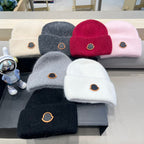 BEANIE HAT IN BISQUE BEIGE WOOL 438122