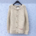 CC 2025 Cardigan With Multicolored Button Beige Wool 325881