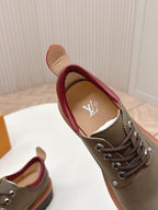 LV 26s Remix Derby Khaki Green Nuckbuk Cowhide 595413