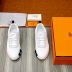 HM BOUNCING SNEAKER WHITE CANVAS AND CALFSKIN
