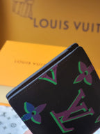 LV M82297 Multiple Wallet Black Borealis Monogram Cowhide
