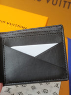 LV M82297 Multiple Wallet Black Borealis Monogram Cowhide