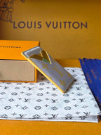 LV M15033 Porte-Cartes Magnet Gray Yellow Monogram Glow Canvas & Cowhide