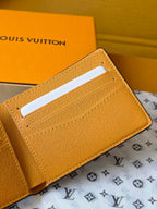 LV M25795 Multiple Wallet Dark Blue Teal Green Cowhide