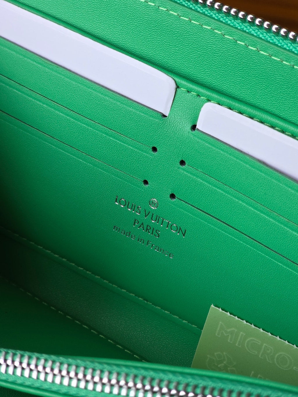LV Zippy Wallet Horizontal Bamboo Green Taurillon Monogram leather