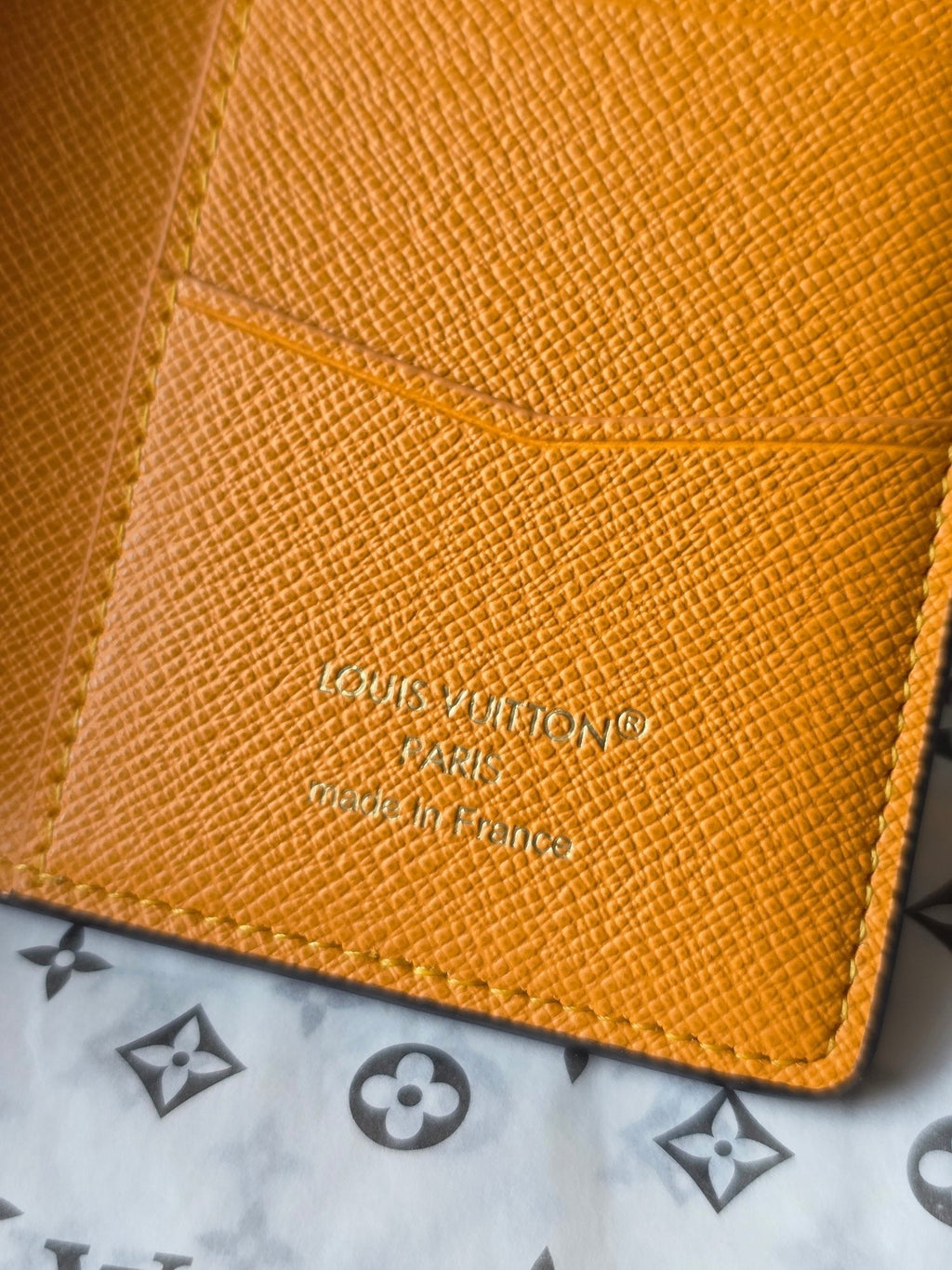 LV Pocket Organizer Dark Blue Teal Green Cowhide
