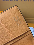 LV Brazza Wallet Dark Blue Teal Green Cowhide