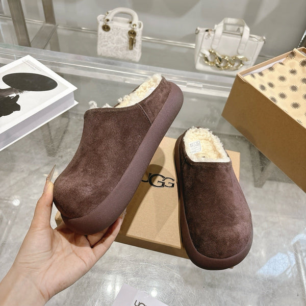 UGG Classic Ultra Mini Mule Reddish Brown Wool Suede 518882