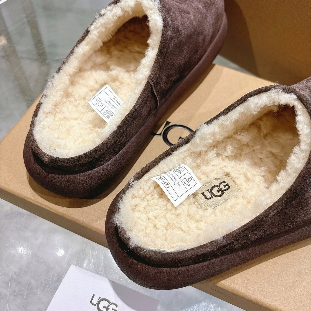 UGG Classic Ultra Mini Mule Reddish Brown Wool Suede 518882