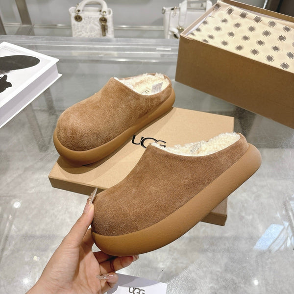 UGG Classic Ultra Mini Mule Brown Wool Suede 518886