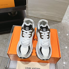 LV Run 55 Sneaker 50mm Brown Black Monogram Polyester Mesh Fabric