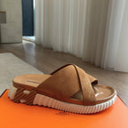 HM INFRA SANDAL CAMEL SUEDE